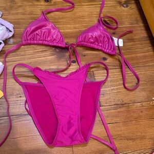 Target Pink Triangle String Bikini Set